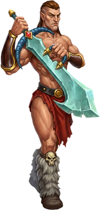 Finished barbarian character render