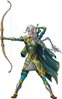 Finished elven archer character render