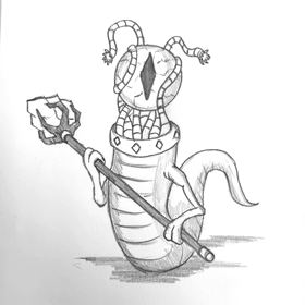 Creature sketch on paper