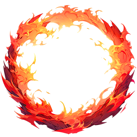 Flames token frame